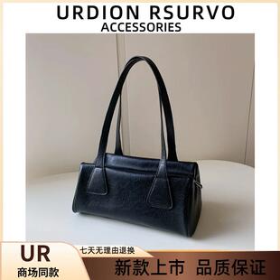 UR女款2025新款韩国ins复古法棍包百搭通勤休闲单肩腋下包女包