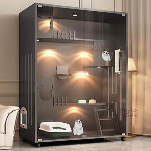 麓f猫笼子猫别墅小户型家用室内两层大空间猫柜猫爬架双层不占地