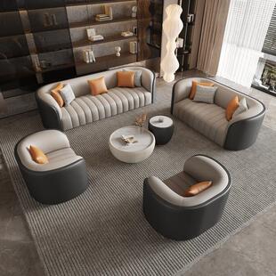 商务大堂接待会客沙发小户型客厅办公室休闲 区直排沙发组合现代