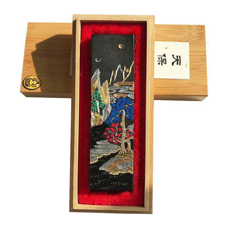 老胡开文徽墨块墨条墨锭纯松烟墨礼品墨礼盒装书画墨 4两天保九如