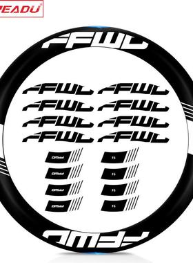 2021新款FFWD F6R公路自行车轮组贴纸改色防水装饰贴碳圈车圈贴纸