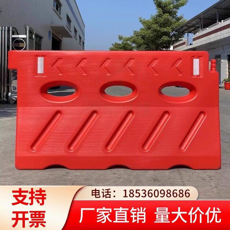 浙江全新料吹塑三孔水马围挡水马围栏水马隔离墩塑料护栏注水