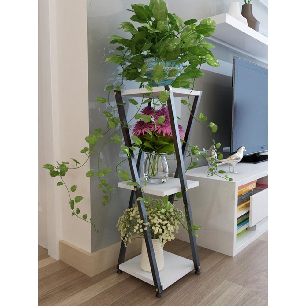 客厅花架绿萝铁艺落地式新款花架子室内置物架花架子客厅落地式