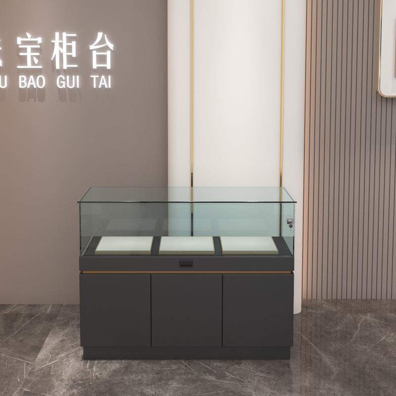 定制珠宝玻璃柜台首饰展示柜商场展厅展示柜博物馆古董玉器文物柜