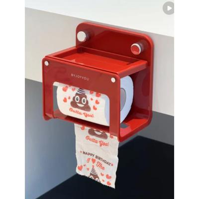 ANNAHOUSE吸盘卫生间厕纸盒卷纸架壁挂抽纸盒湿厕纸洗脸巾置物架