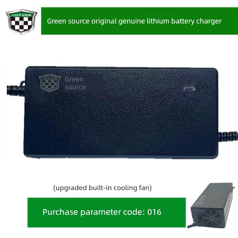 绿源电动车原装锂电池充电器48V3A锂电池升级版配风扇充电器016