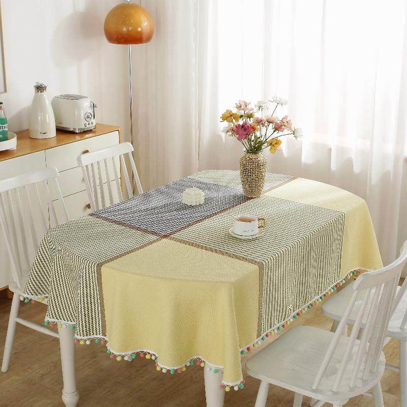 现代简约布艺餐桌布椭圆形伸缩桌桌布长方形茶几台布格子布餐桌布,居家布艺,桌布,淘宝优惠券,粉丝福利购,淘宝优惠卷