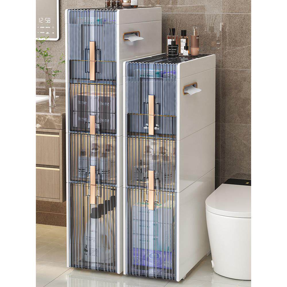 免安装卫生间夹缝收纳柜浴室置物架厕所洗手间储物柜储防水边柜子