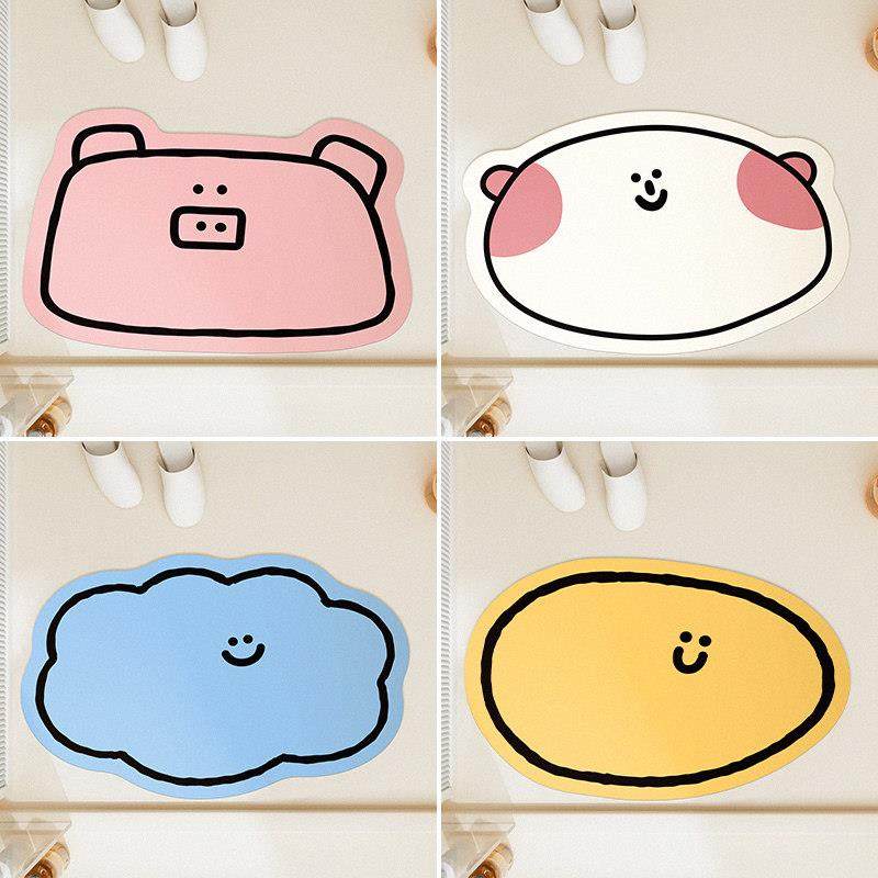 BUER卡通浴室地垫硅藻泥吸水软垫卫生间门口吸水防滑垫卫生间地垫,居家布艺,家用脚垫,淘宝优惠券,粉丝福利购,淘宝优惠卷