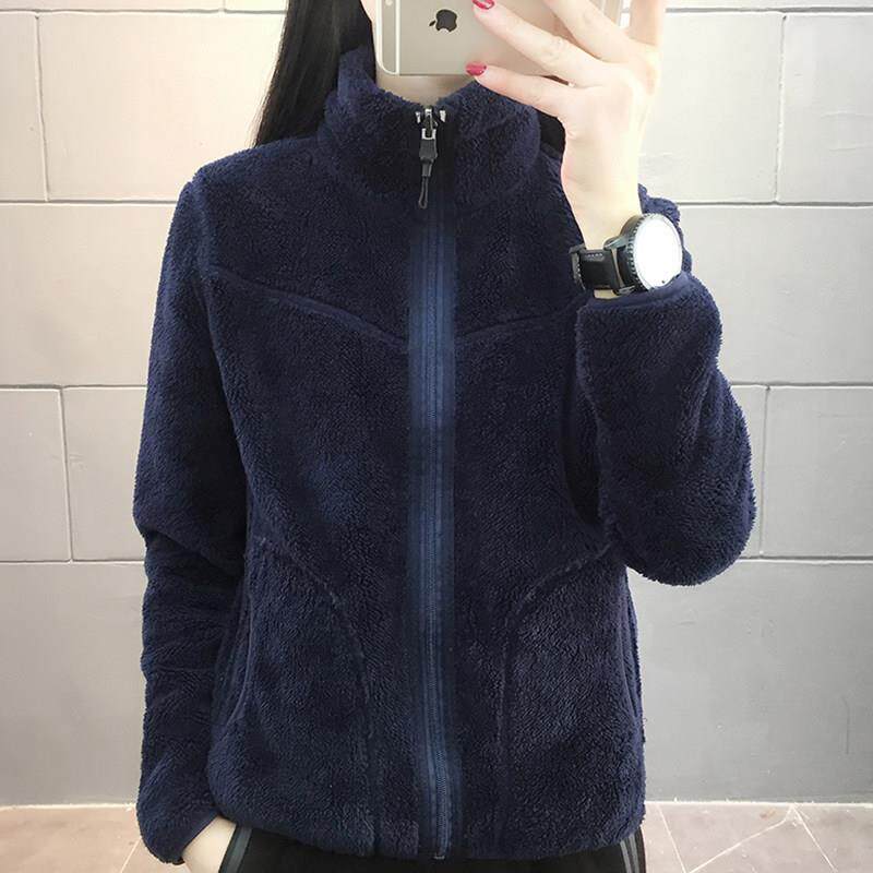 滑雪珊瑚绒外套女防风AB面抓绒衣打底衫户外两面穿摇粒绒内胆卫衣