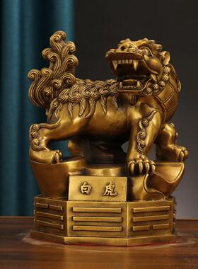 黄铜四方神兽摆件青龙白虎朱雀玄武四大神兽铜办公室开业工艺礼品