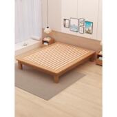 榉木榻榻米排骨架床架无床头 床定制床任意尺寸民宿无靠背床矮床