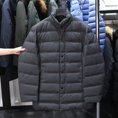 H家 撤标撤柜 秋冬季 男士 简约舒适立领净色保暖羽绒服外套