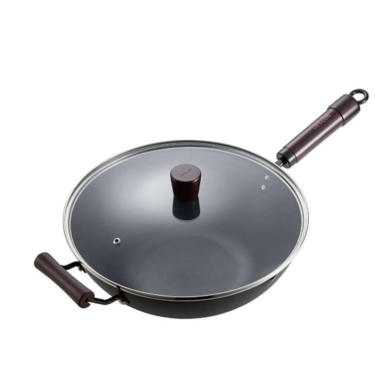 德世朗DESLON炒锅爆炒 轻铁锅精铁窒化无涂层DFS-C831A/DFS-C831B