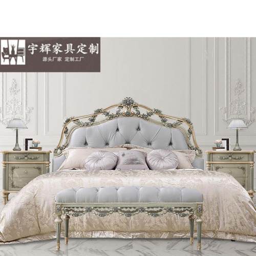 欧式床双人床主卧现代简约实木床公主床1.8米简欧床奢华婚床家具