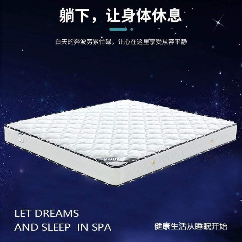 弹簧床垫20cm厚1.8米经济型双人偏硬1.5m软硬两用3E椰棕垫席梦思