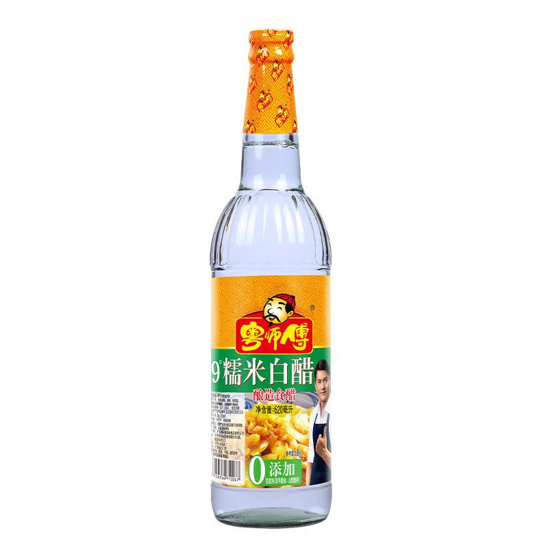 粤师傅洗发泡脚白米醋620ml食用