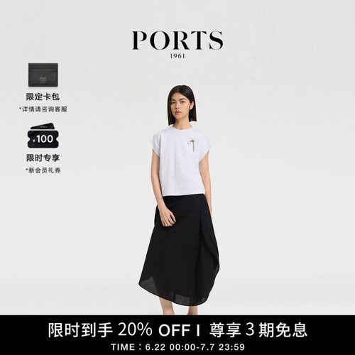 PORTS1961女士短袖圆领T恤