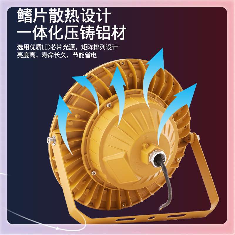 ?led防爆灯圆形仓库厂房车间工矿灯加油站防腐防水防尘投光灯