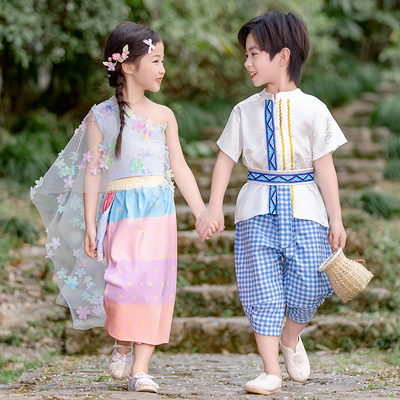 儿童夏季新款傣族三月三演出服