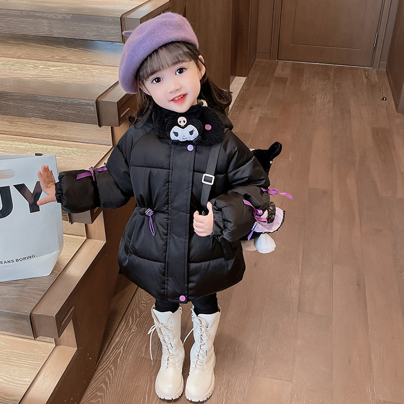 女童棉衣冬装2025新款洋气韩版儿童库洛米羽绒棉外套女孩加厚棉服