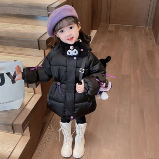 儿童库洛米羽绒棉外套女孩加厚棉服 洋气韩版 女童棉衣冬装 2025新款