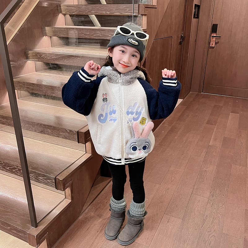 女童加绒外套秋冬2025新款儿童加厚保暖洋气朱迪警官宝宝冬装上衣,童装/婴儿装/亲子装,普通外套,淘宝优惠券,粉丝福利购,淘宝优惠卷