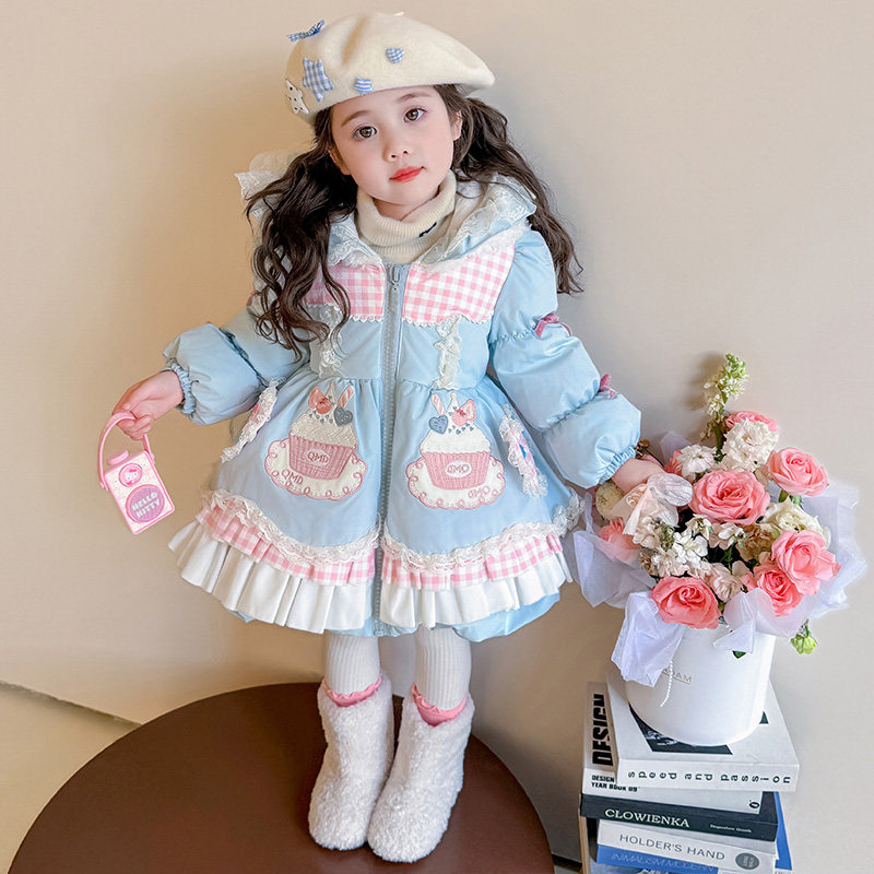 女童冬装棉衣2025新款洋气可爱儿童冬款连帽棉服小女孩洛丽塔外套,童装/婴儿装/亲子装,棉袄/棉服,淘宝优惠券,粉丝福利购,淘宝优惠卷