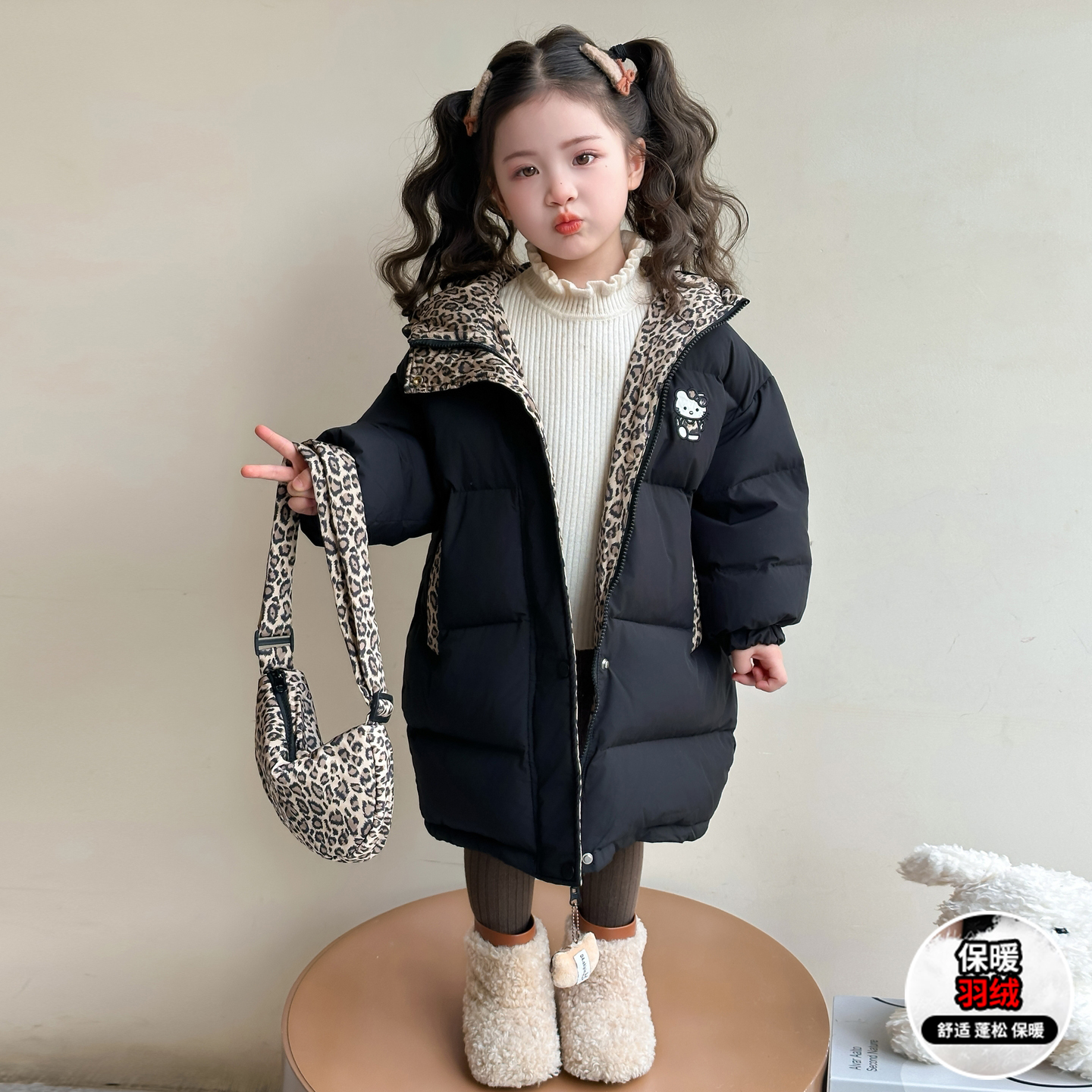 【冬上新】女童加厚两面穿羽绒服