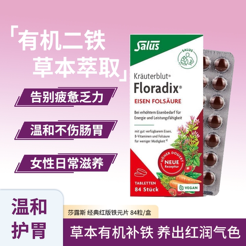 莎露斯红版铁元片温和补铁补叶酸