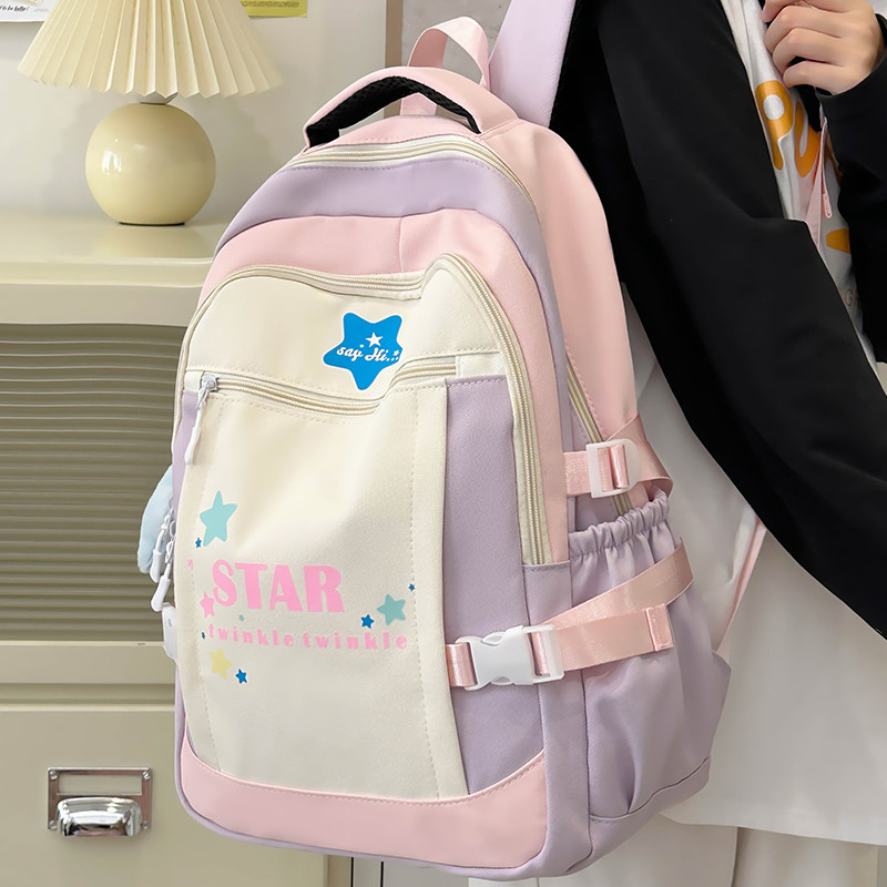 初中女生书包高颜值可爱轻便小学生大容量中学生高中生双肩背包女