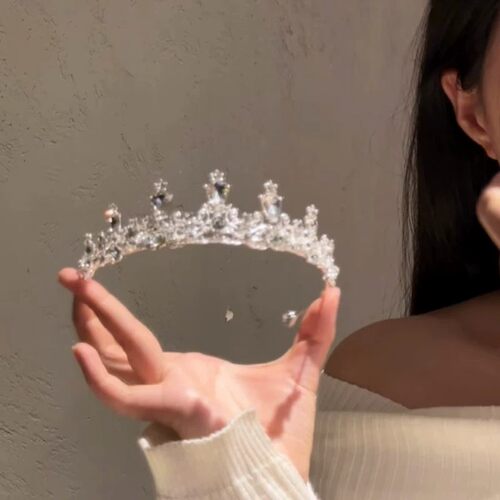 水晶公主皇冠头饰女十八岁生日新娘王冠女神高级感发箍儿童道具