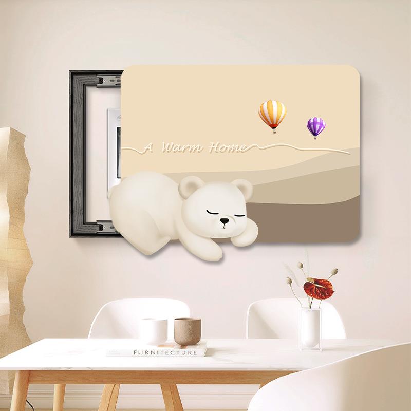 电表箱装饰画大现代简约奶油风配电箱大尺寸画装饰画免打孔挂画