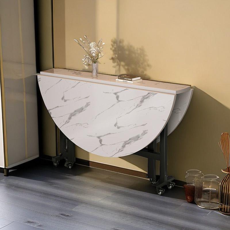 折叠餐桌家用小户型吃饭桌子简易出租房用摆摊可折叠桌酒店大圆桌