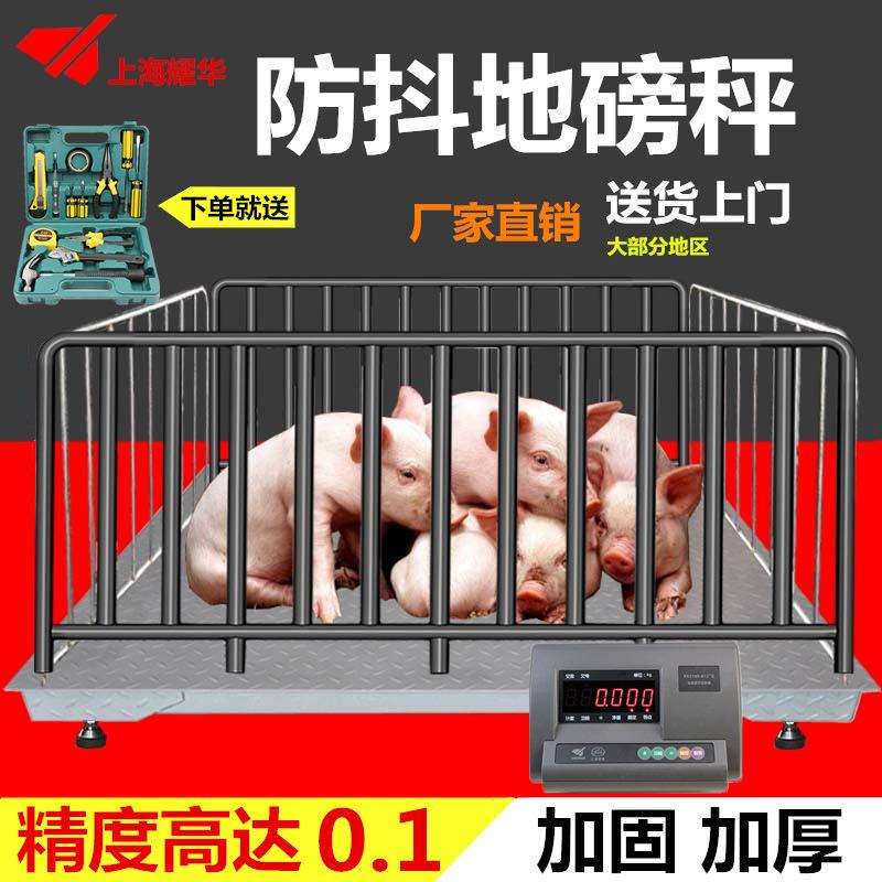 称猪电子地磅1吨2吨3t5吨畜牧专用防抖防滑秤牛称猪电子秤带围栏
