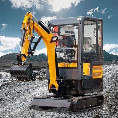 Hightop迷你20型履带挖机工厂直售2000kg封闭驾驶室果园庭院挖掘