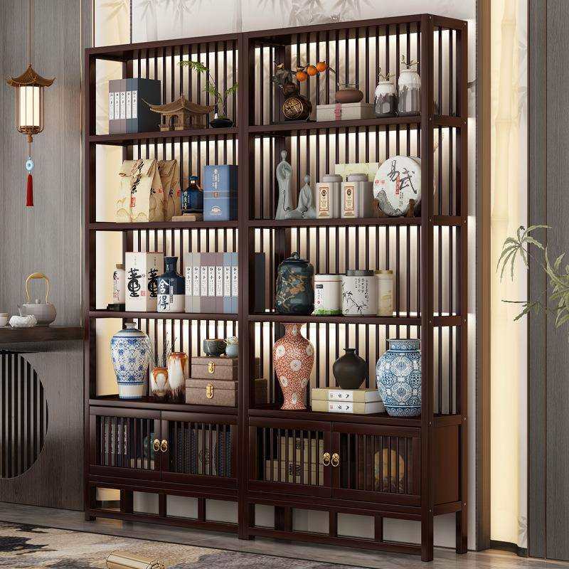 博古架中式多宝阁茶室储物柜非实木多层摆件架子多功能收纳置物架
