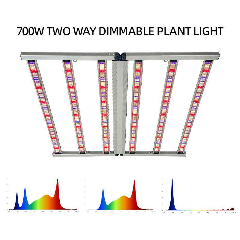 两通道旋钮调光植物灯660W700W全光谱补光6灯条IR+UV植物生长灯
