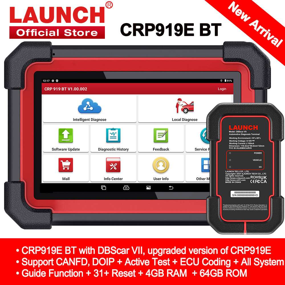 LAUNCH X431 CRP919E BT 元征汽车故障诊断解码仪海外配置外贸版