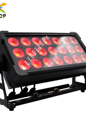 21颗18瓦RGBWAUV六合一防水电池无线户外投光灯墙面公园树木