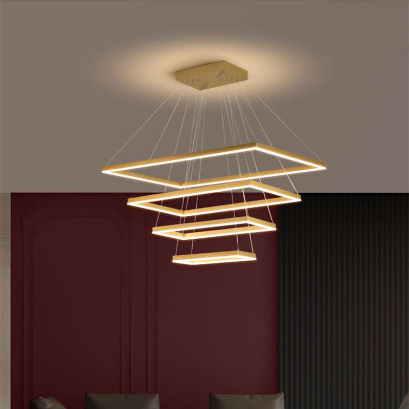 客厅吊灯现代简约大气北欧家用灯具2022新款极简轻奢大厅方形灯饰