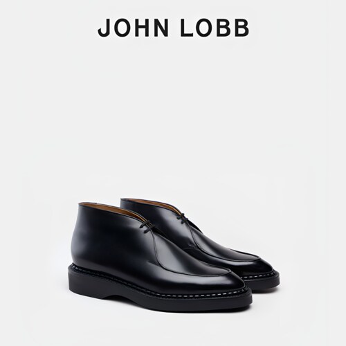 JOHN LOBB【都市型格】SMITH男士黑色小牛皮踝靴