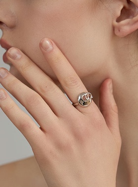 as said无畏系列 圆乎乎开口戒 原创设计 纯银轻奢高级感戒指指环