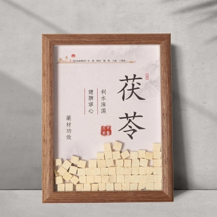 神农本草经药材标本滋补骨科切片展示样经典 创意秀展示牌托盘木盒