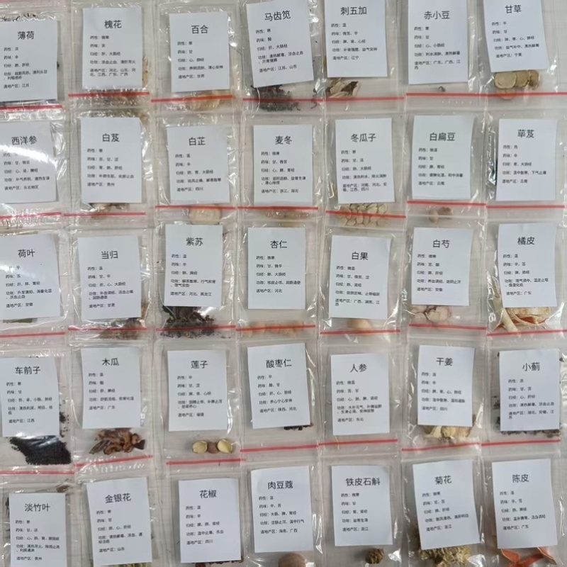 中药文创药食同源目录文化墙中药药理展示图茶样展示本中药展示框