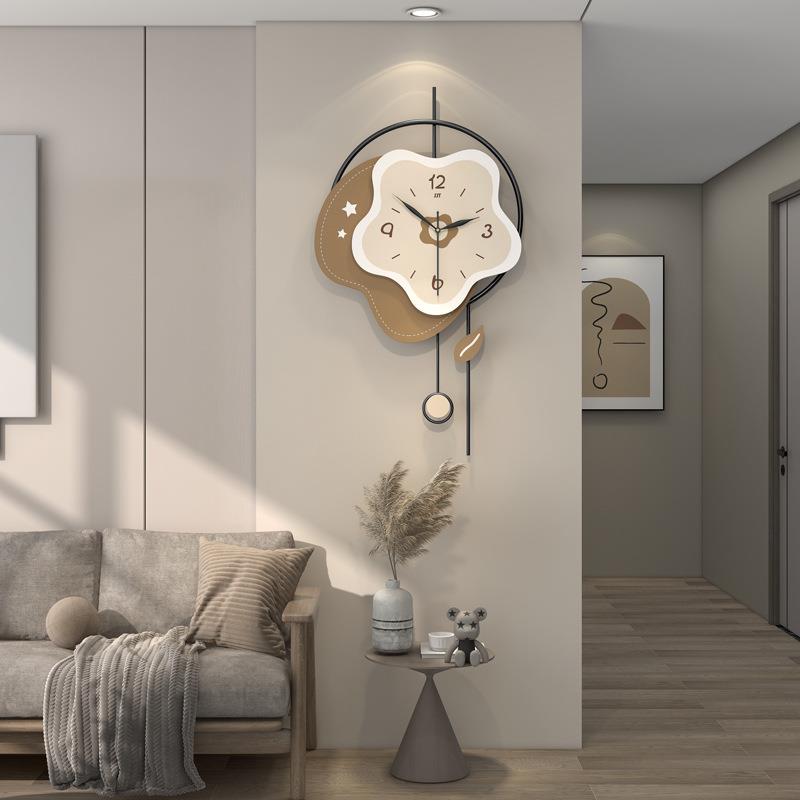 网红个性创意挂钟现代简约时钟挂墙家用餐厅玄关背景装饰钟表客厅