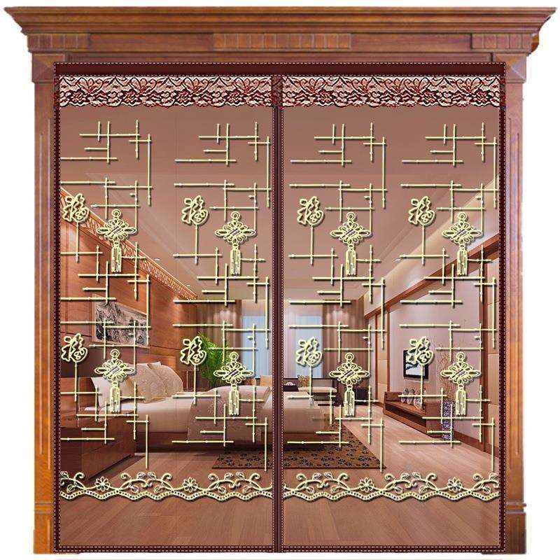 农村大门帘别墅可订防蚊门帘纱门纱窗防蝇虫蚊隔断帘子自吸免新品