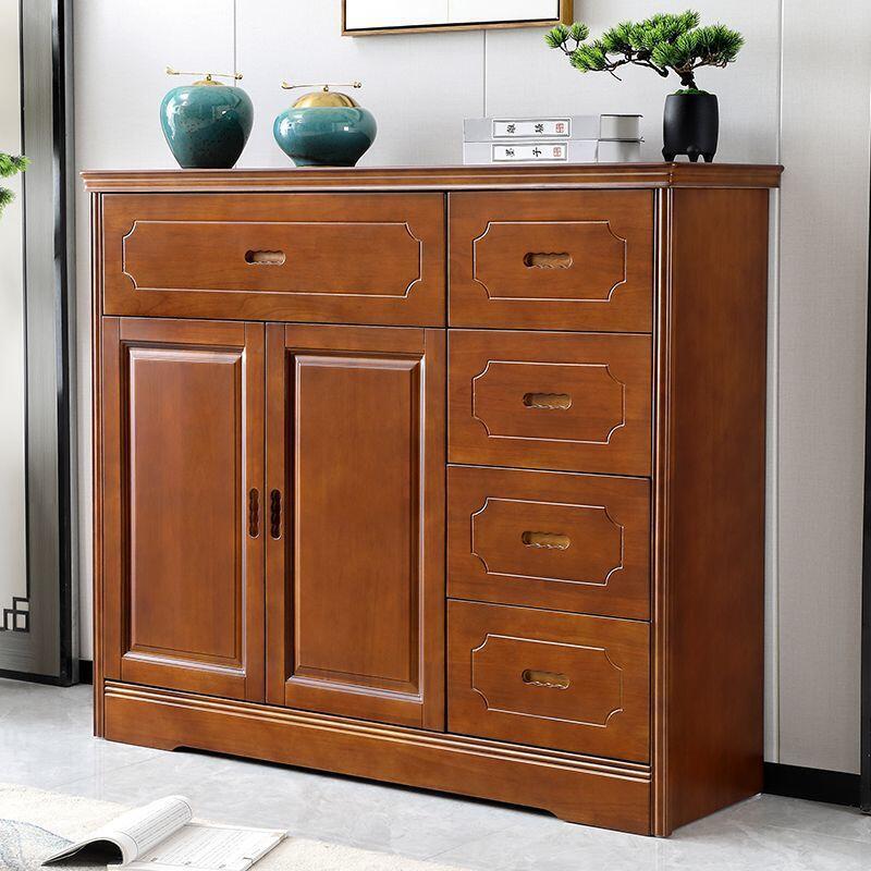 实木斗柜客厅卧室靠墙立柜抽屉柜玄关柜阳台1.3米收纳床尾柜矮柜