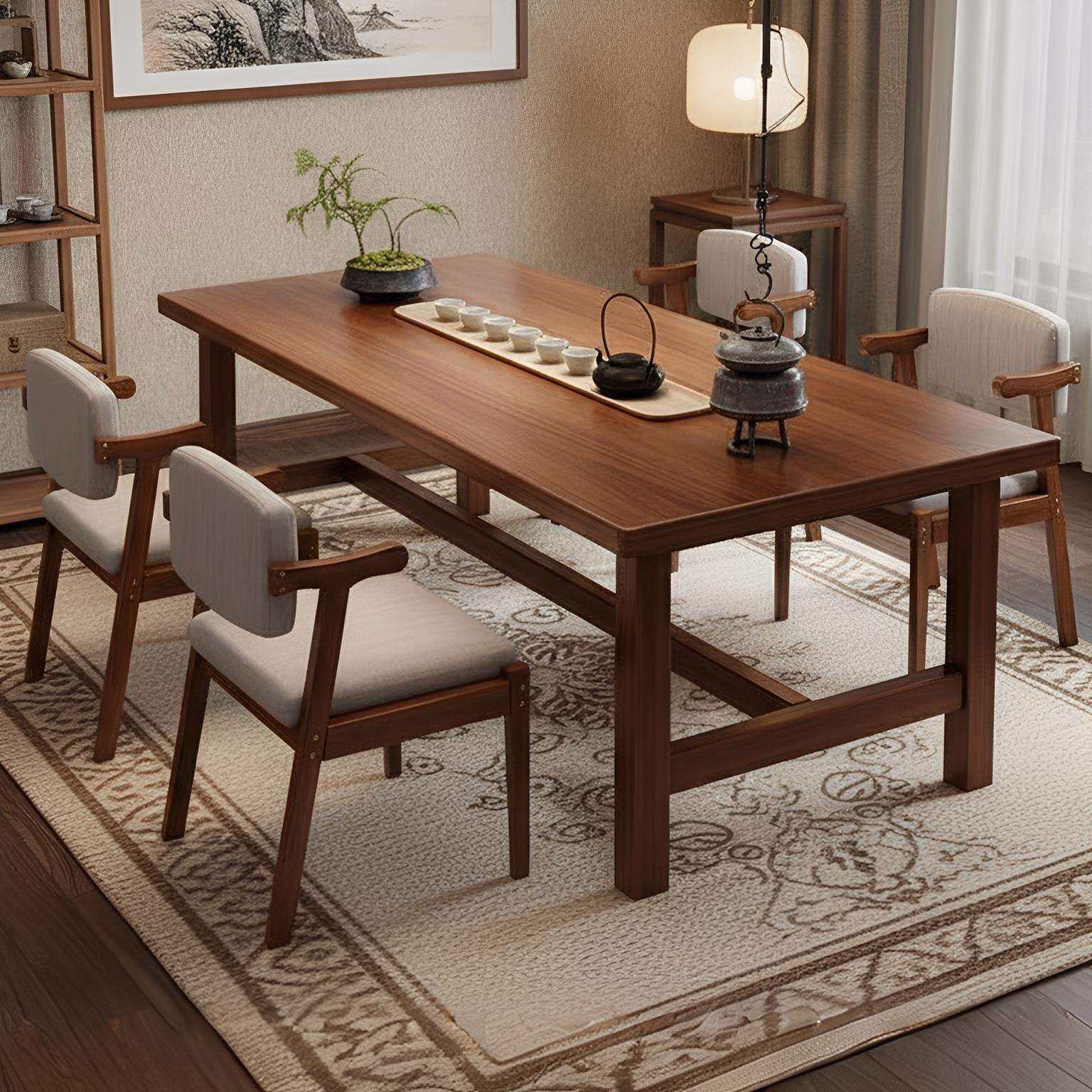 茶桌椅组合家用阳台大板茶桌新中式办公室简约实木腿茶台泡茶桌子,3C数码配件,USB灯,淘宝优惠券,粉丝福利购,淘宝优惠卷