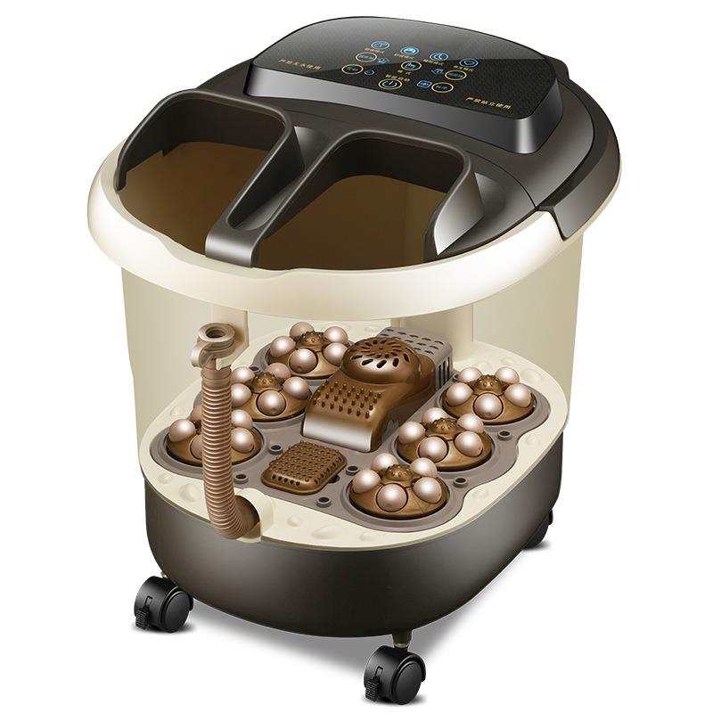 熏蒸足浴盆全自动家用加热洗脚盆足疗按摩泡脚机深桶足浴器